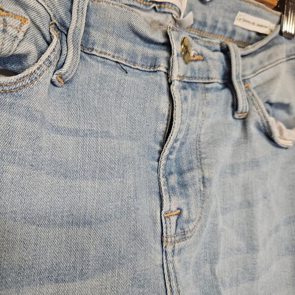FRAME Le Skinny De Jeanne Crop Jeans Distressed In Light Wash - Picture 6 of 10